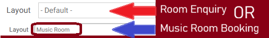 Select Room Type Music Rooms from the Quick Search Section
