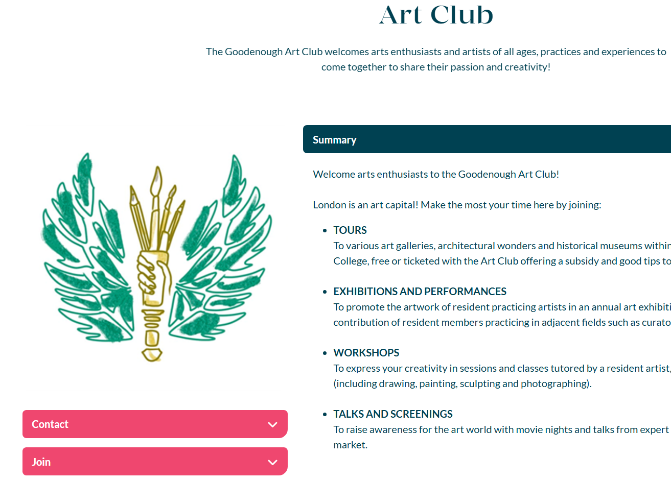 Society example - Art Club